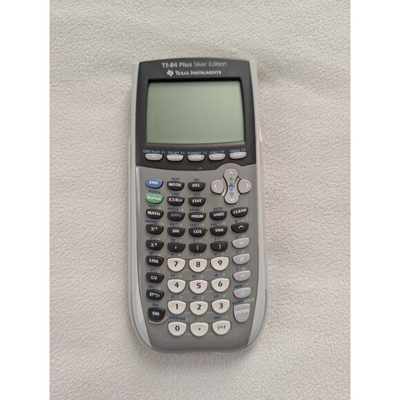 Texas Instruments TI-84 Plus Graphing Calculator Silver Edition Tested Gray - Picture 1 of 6
